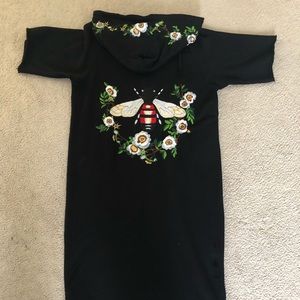 Embroidered Appliqués sweat dress M